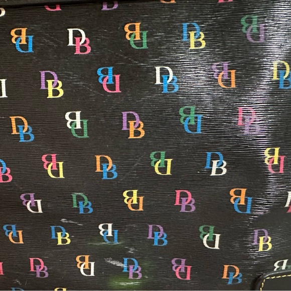 Dooney & Bourke Black Handbag with Colorful Logo - Picture 15 of 16